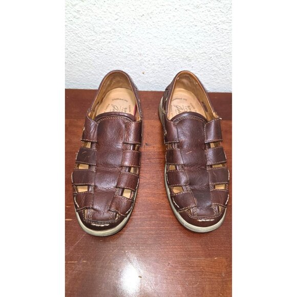 Sperry Men's Brown Leather Fisherman Sandal Rubber Soles Size 8 - Picture 2 of 8